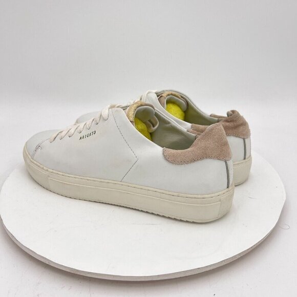 Axel Arigato Women Size 8.5 White Leather Cream Suede Low Lace Up Casual Shoes - Picture 7 of 13